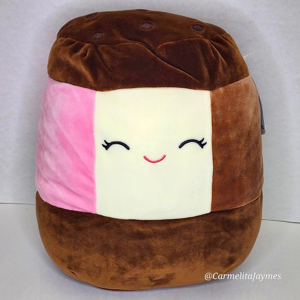 🩶 NEELY 🍦 RARE Neopolitan Ice Cream Sandwich Silver Tag Squishmallow BNWT ☆PC☆